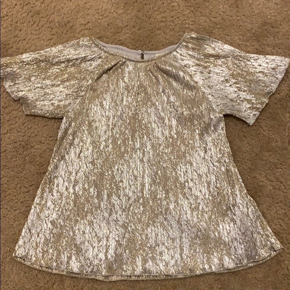 Zara Girls metallic swing shirt